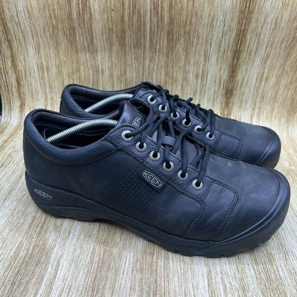 Keen Austin Oxford Men's Size 13 Black Leather Lace Up Casual Shoes Sneakers